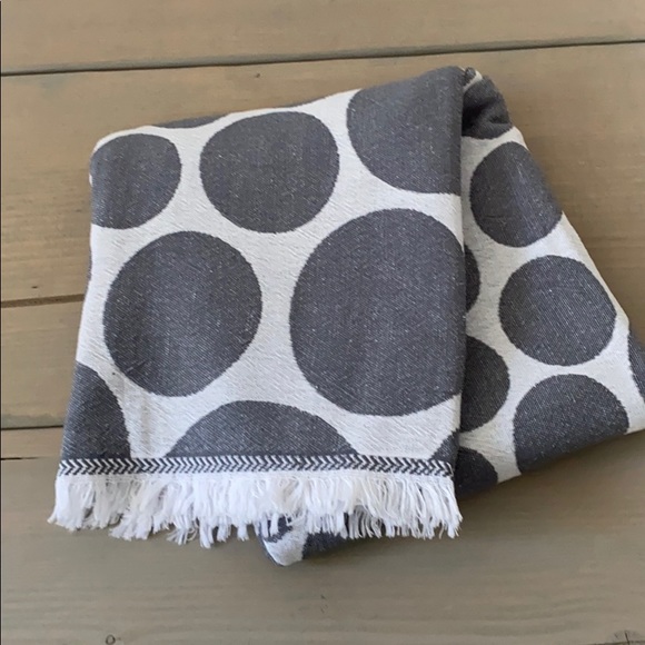 Turkish Bath + Beach Towel in Grey + White - Picture 1 of 5